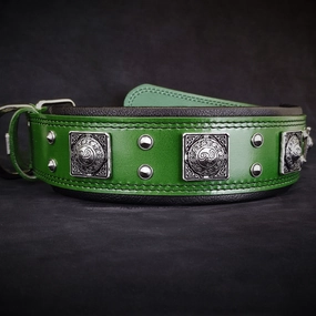 The "Eros" collar 2.5 inch wide Green