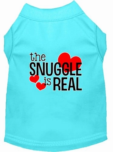 The Snuggle is Real Screen Print Dog Shirt in Many Colors