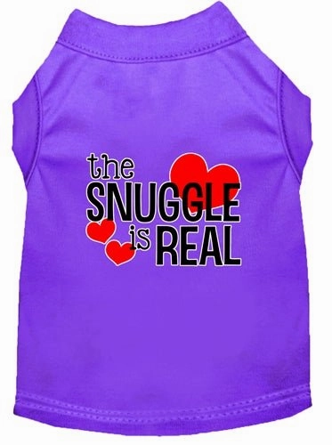 The Snuggle is Real Screen Print Dog Shirt in Many Colors