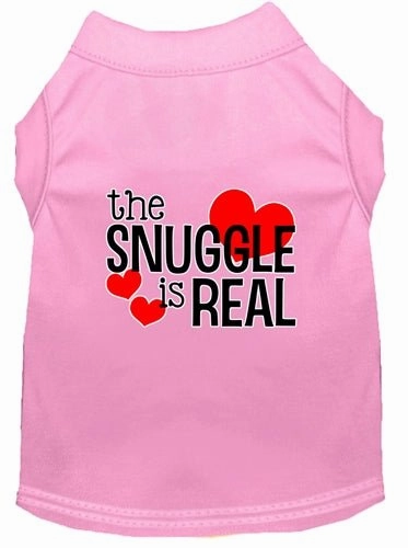 The Snuggle is Real Screen Print Dog Shirt in Many Colors