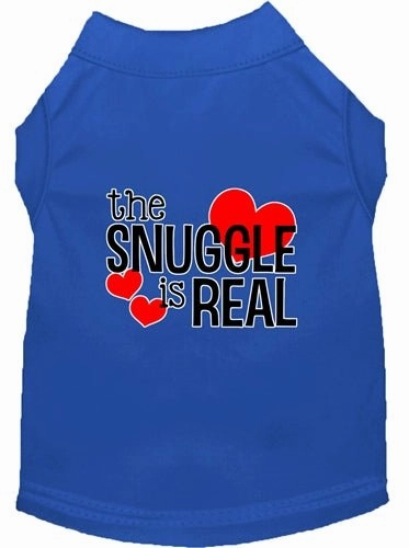 The Snuggle is Real Screen Print Dog Shirt in Many Colors