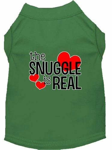 The Snuggle is Real Screen Print Dog Shirt in Many Colors