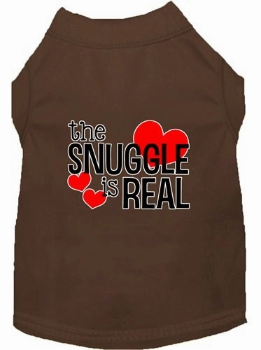 The Snuggle is Real Screen Print Dog Shirt in Many Colors