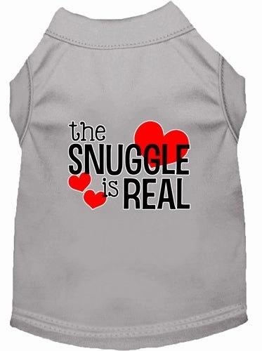 The Snuggle is Real Screen Print Dog Shirt in Many Colors