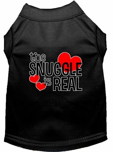 The Snuggle is Real Screen Print Dog Shirt in Many Colors