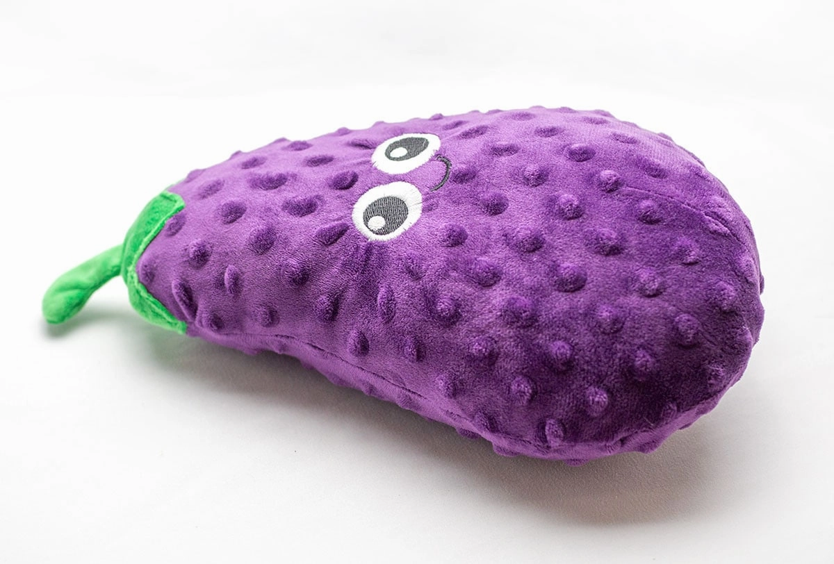 ThoozyPet Eggplant Plush Dog Toy