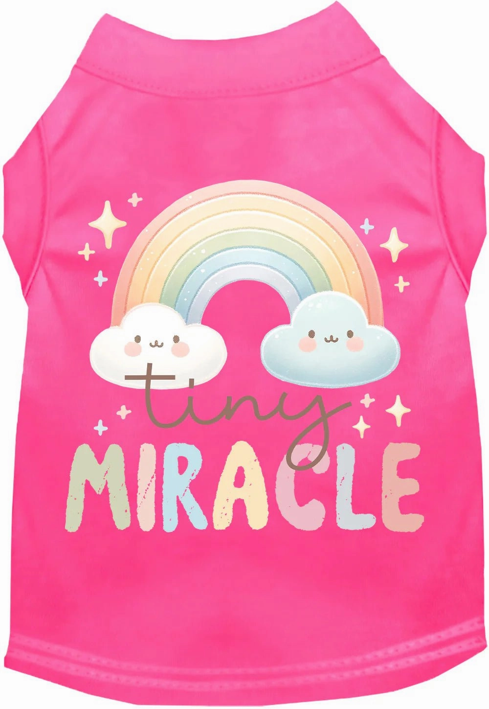Tiny Miracle Screen Print Dog Shirt in Many Colors