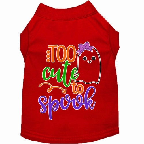 Too Cute to Spook-Girly Ghost Screen Print Dog Shirt in Many Colors
