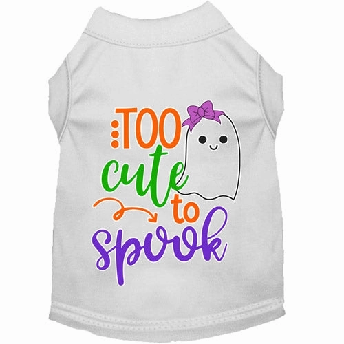 Too Cute to Spook-Girly Ghost Screen Print Dog Shirt in Many Colors