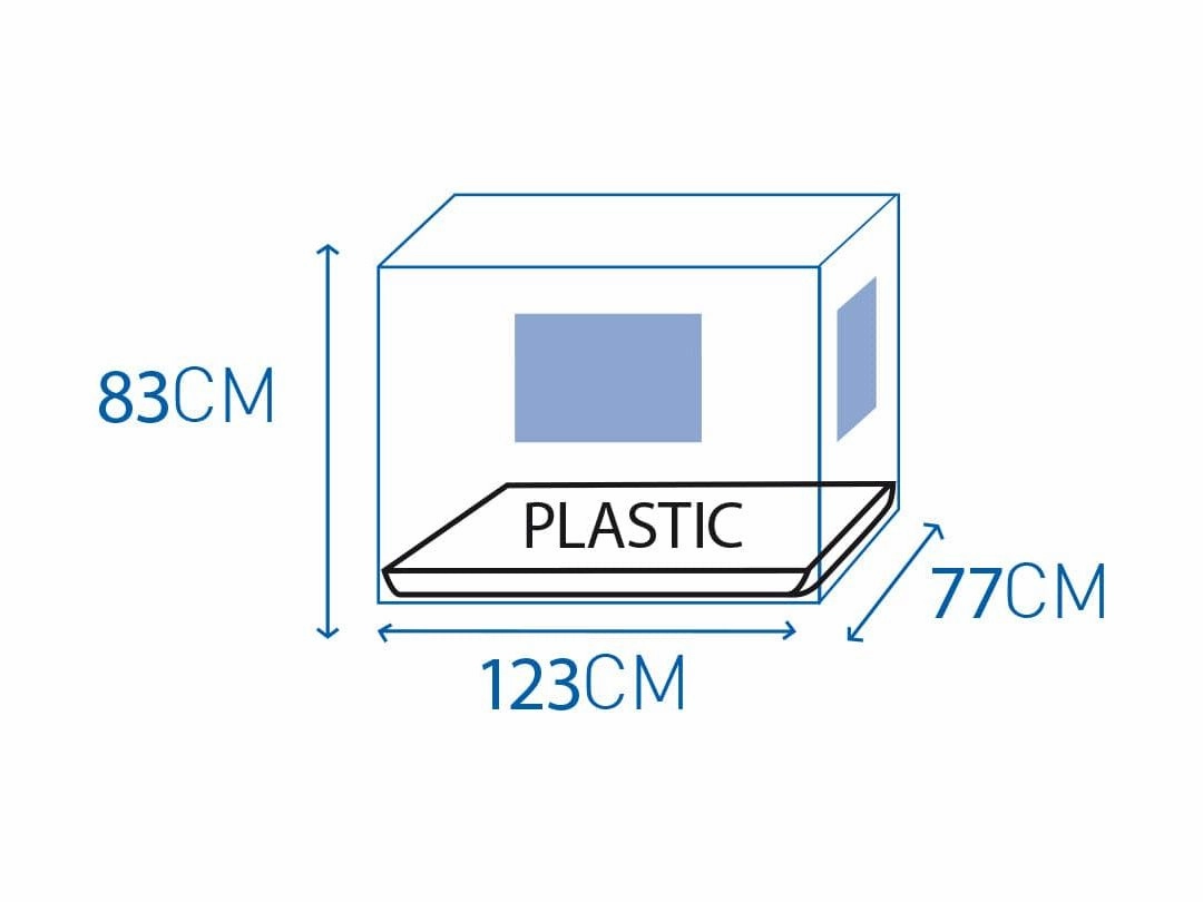 Topline Dog Crate 2 Doors Plastic Tray