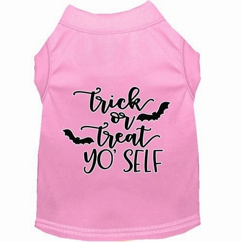 Trick or Treat Yo' Self Screen Print Dog Shirt in Many Colors