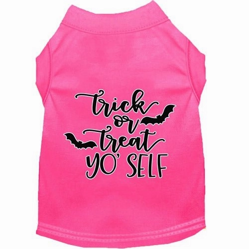 Trick or Treat Yo' Self Screen Print Dog Shirt in Many Colors
