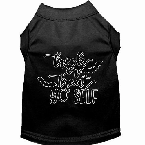 Trick or Treat Yo' Self Screen Print Dog Shirt in Many Colors