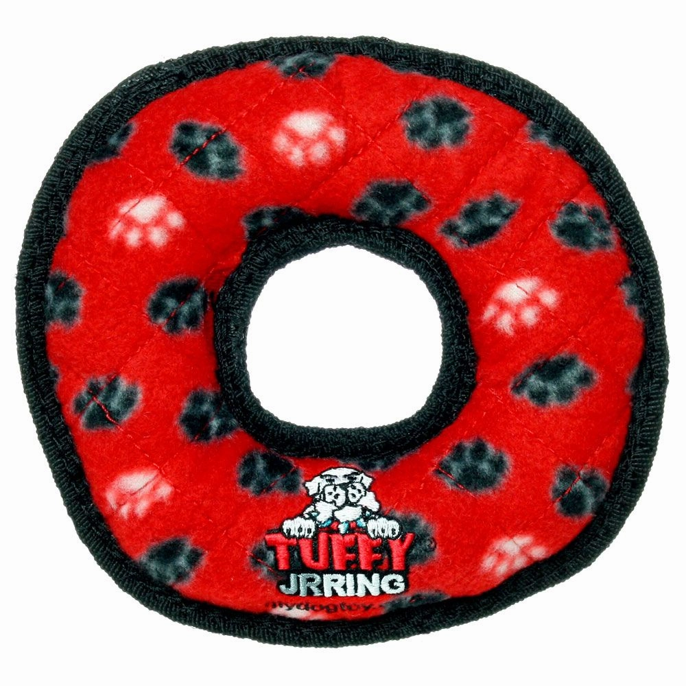 Tuffy Junior Ring Red Paws