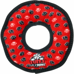 Tuffy Ultimate Ring Red Paws