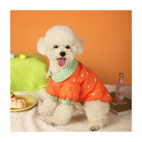 Two Legged Printed Down Jacket (Orange)