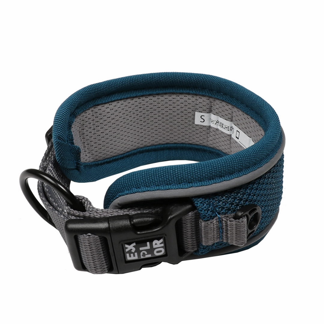 Ultimate Fit Control collar Classic L - 45-51cm petrol blue