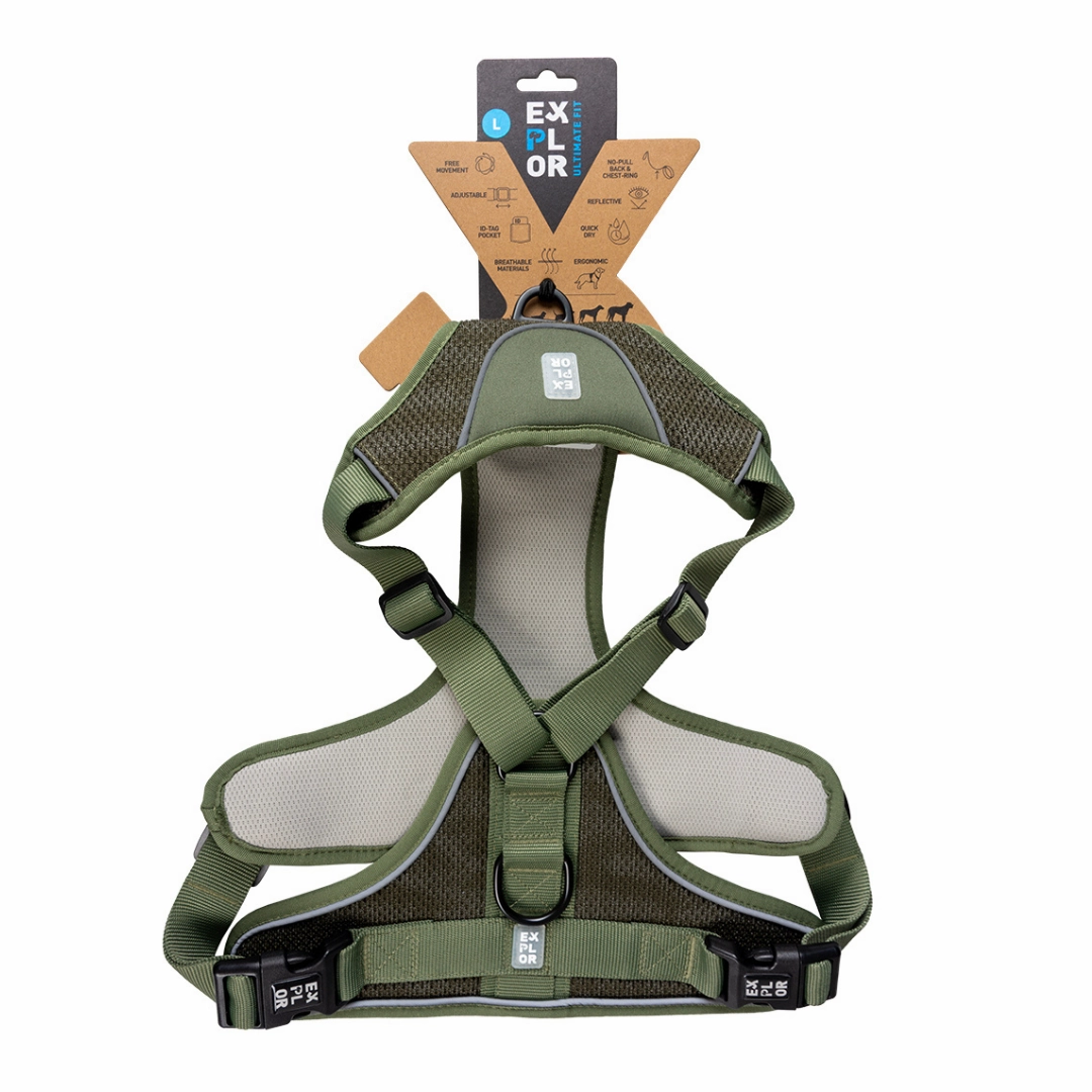 Ultimate Fit No-Pull harness Classic L - 48-58cm - 58-81cm Undercover green