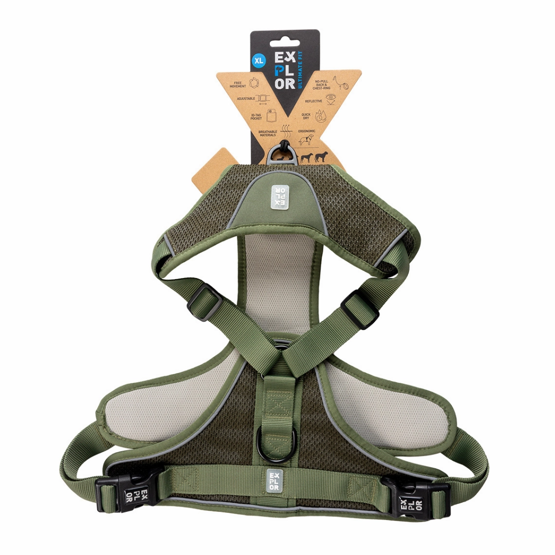 Ultimate Fit No-Pull harness Classic XL - 52-66cm - 71-104cm Undercover green