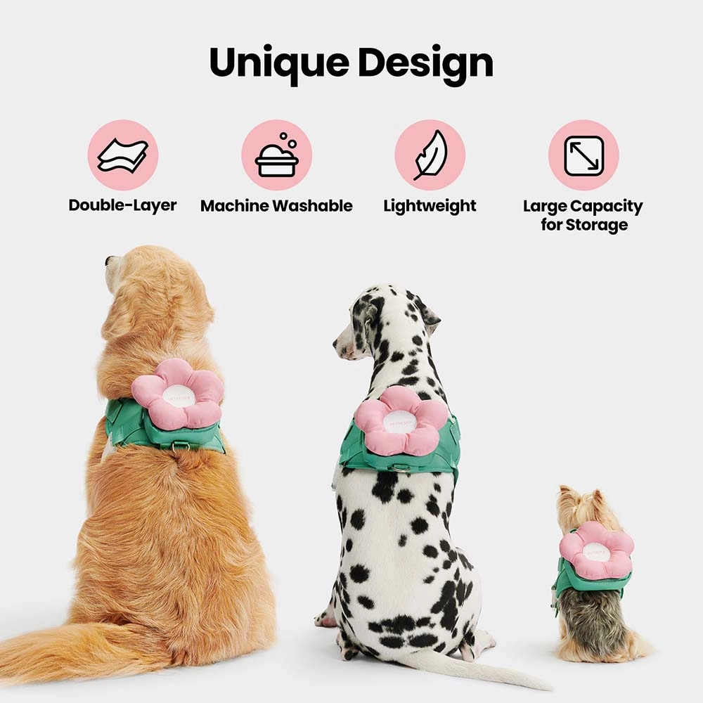 VETRESKA Flora Collar, Backpack Harness & Leash Set For Cats & Dogs