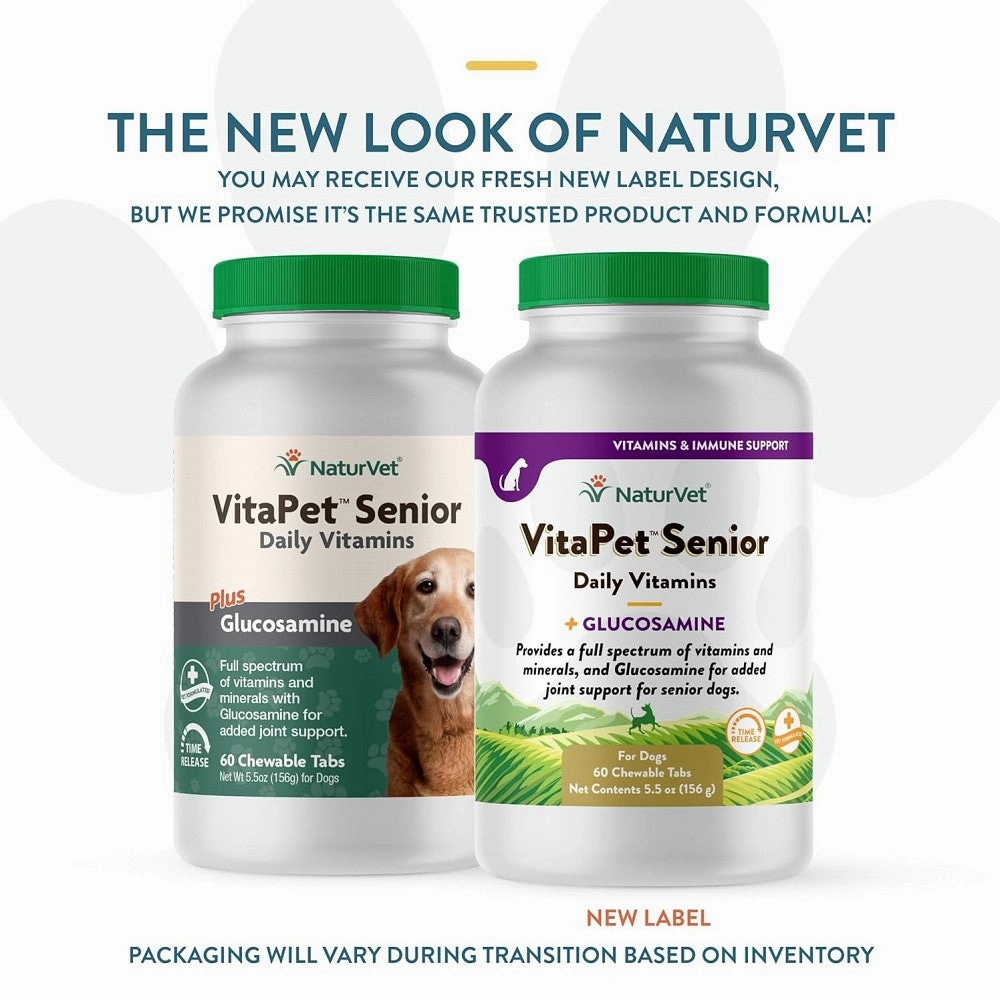VitaPet Senior Daily Vitamins Plus Glucosamine Dog Chewable Tablets