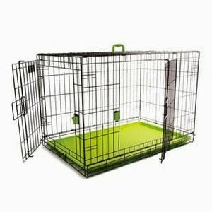 VOYAGER WIRE CRATE - 2 DOORS L,  GREEN