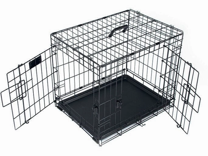 VOYAGER Wire Crate - 2 doors new patented lock Black