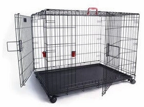Voyager Wire Crate - 2 Doors With Wheels Patented Securo Lock