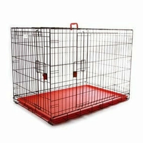 VOYAGER WIRE CRATE - 2 DOORS XL,  RED