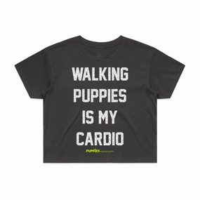 Walking Puppies is My Cardio Leopard Print in Black