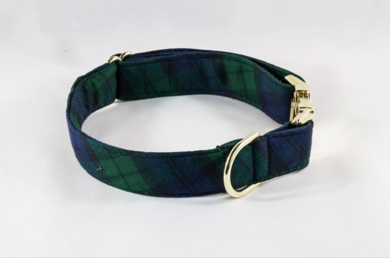 Watch Plaid Girl Dog Flower Bow Tie Dog Collar