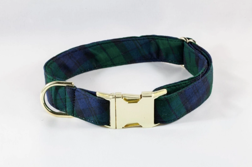 Watch Plaid Girl Dog Flower Bow Tie Dog Collar