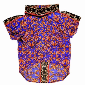 Woofiezz Statement Shirt for Dogs and Cats (Purple Gold)