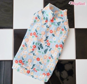 Wooflink Blooming Flowers Top - Blue