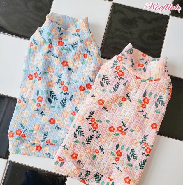 Wooflink Blooming Flowers Top - Blue