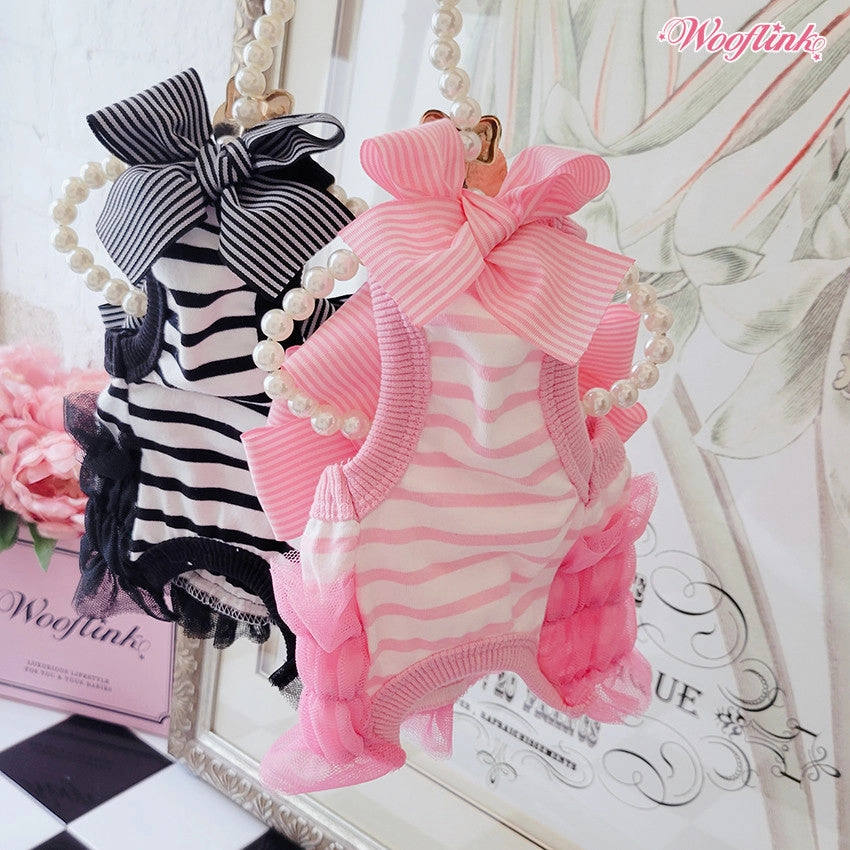 Wooflink Romantic Teddy Crop Top in Black