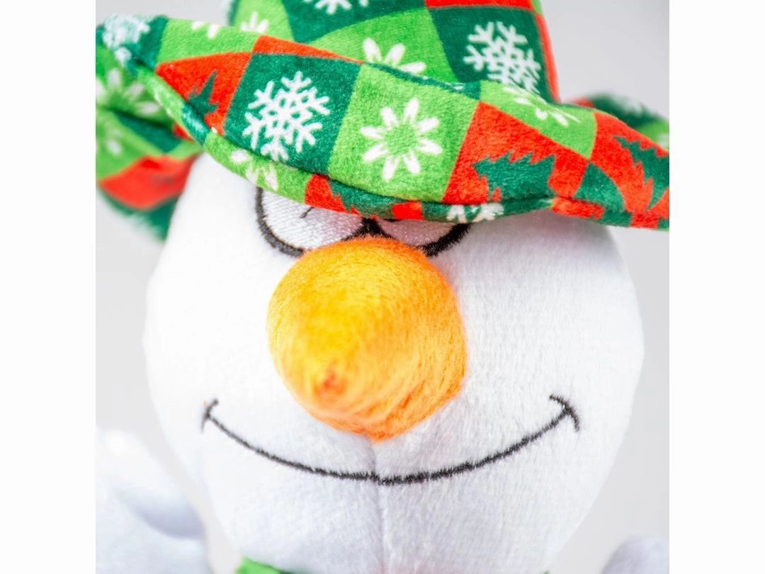 Xmas Plush snowman Max 26x18x12cm white