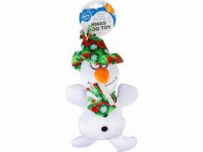Xmas Plush snowman Max 26x18x12cm white