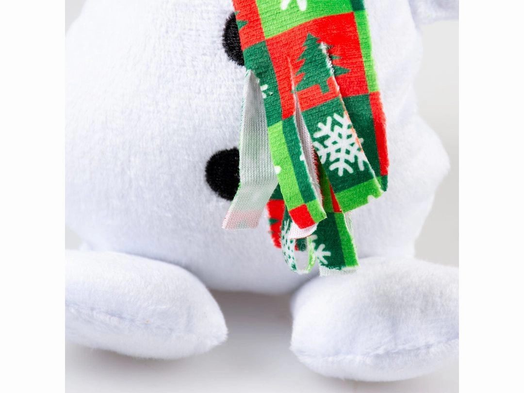 Xmas Plush snowman Max 26x18x12cm white