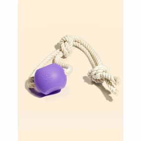 Yomp BallRope BPA Free Food Grade Silicone and Cotton Rope Dog Toy