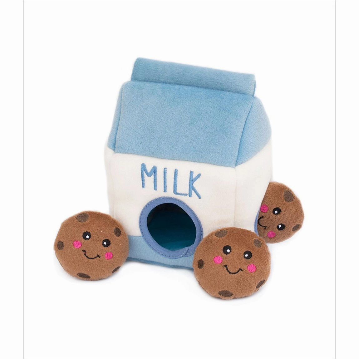 Zippy Paws Milk and Cookies Burrow Dog Toy