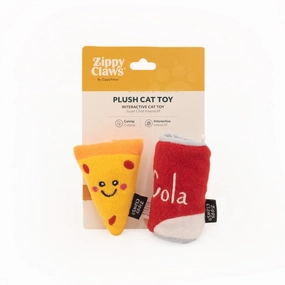 Zippy Paws Zippy Claws NomNomz Pizza and Cola Cat Toy 2 Pack***