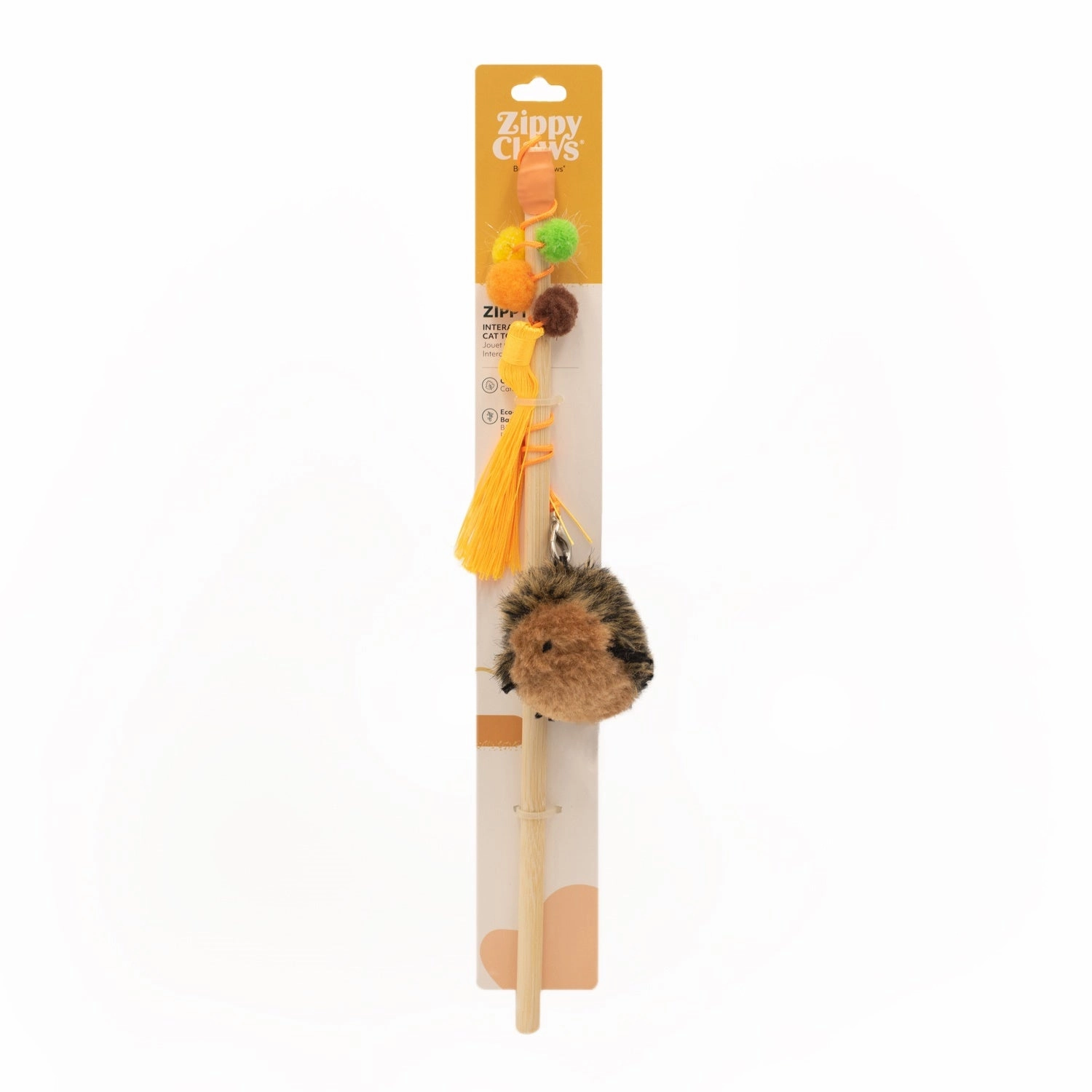 Zippy Pawz Zippy Claws Catnip ZippyStick Hedgehog Wand Cat Toy***
